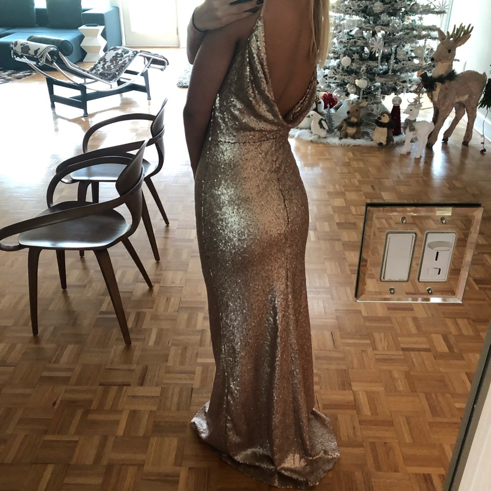 Champaign Sequin Gown